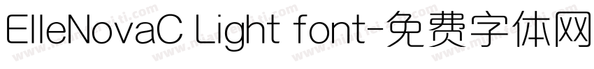 ElleNovaC Light font字体转换